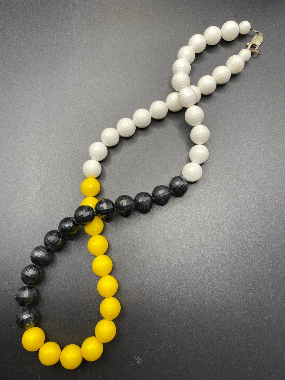 Vintage Lucite Beads Upcycled Necklace
